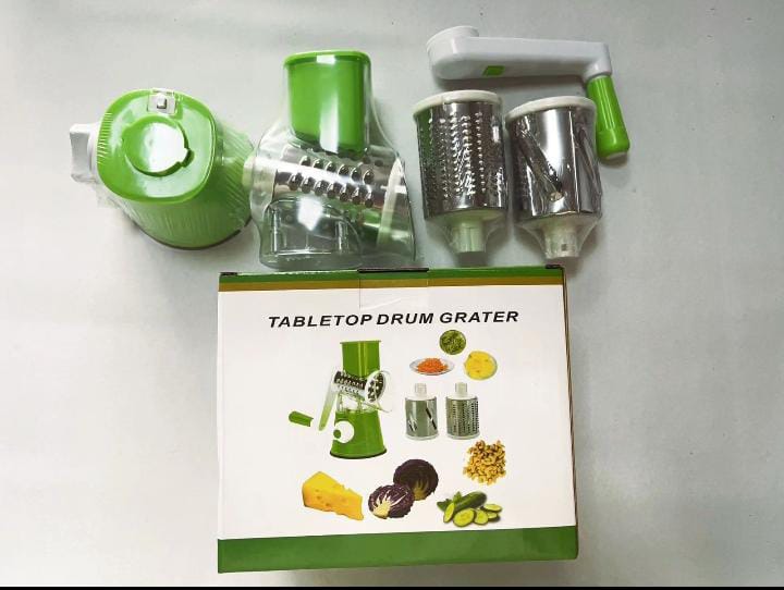 Table Top Drum Multifunctional Roller Vegetable Cutter Hand Crank Home Kitchen Shredder Potato Grater