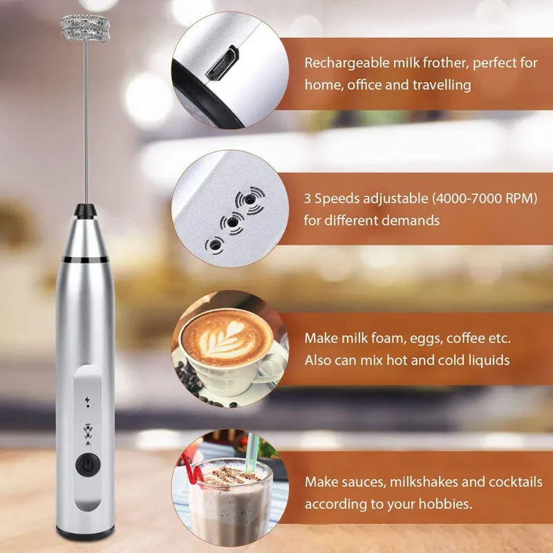 Rechargable  Electric Coffee Beater