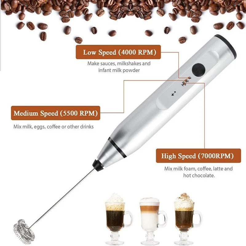 Rechargable  Electric Coffee Beater